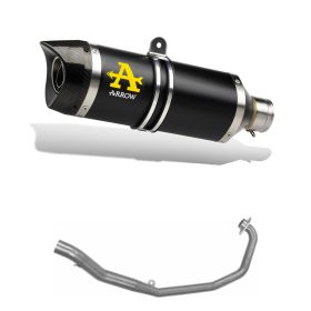 Kit d'échappement aluminium noir ARROW Street Thunder et collecteur course Honda CBR 125 R