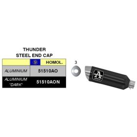 ARROW Street Thunder Exhaust Kit Dark Aluminum with Catalytic Connector for KTM DUKE 200