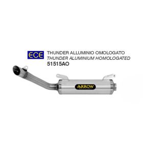 ARROW Thunder Aluminium End-Kit mit Katalysatoranschluss für Aprilia RS 125