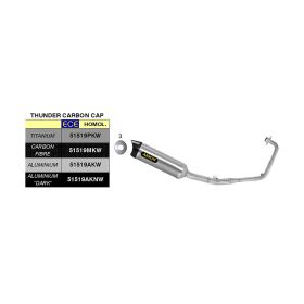 Échappement complet ARROW avec embout en aluminium Thunder pour Honda CB 125 R