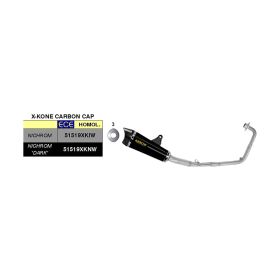 ARROW Komplettauspuff mit X-Kone-Ende für Honda CB 125 R