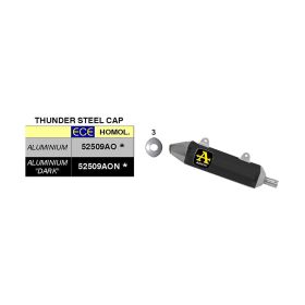 Échappement ARROW Thunder Slip-On en aluminium noir pour Aprilia Rx/Sx 125