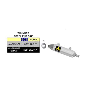 Marmitta slip-on ARROW thunder alluminio scuro per Aprilia Rx / sx 125