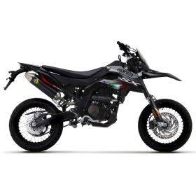 Marmitta slip-on ARROW thunder alluminio scuro per Aprilia Rx / sx 125