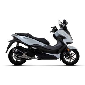 Marmitta completa ARROW urban alluminio scuro con fondello dark per Honda Forza 125