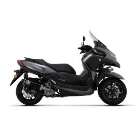 Échappement urbain ARROW slip-on en aluminium noir avec embout noir Yamaha Tricity 300