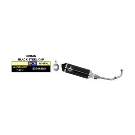 Échappement complet ARROW urbain en aluminium noir avec embout noir pour Yamaha Xmax 125