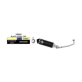 ARROW échappement urbain complet en aluminium noir avec embout noir pour Yamaha Nmax 125