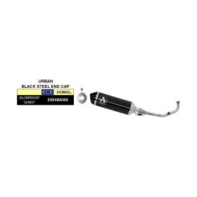Silencieux complet ARROW urban dark en aluminium et embout pour Yamaha Tricity 155