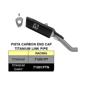 Échappement ARROW en titane noir à emboîtement avec connecteur Aprilia Rsv 4 1100 factory