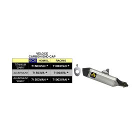 Marmitta slip-on ARROW in alluminio per Honda Cb 750 hornet