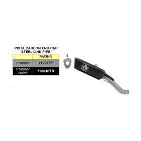 Marmitta slip-on ARROW pista in titanio dark con raccordo per Aprilia Rsv 4 1100 factory