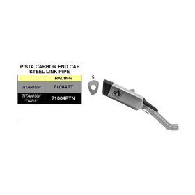 Marmitta slip-on ARROW pista in titanio dark con raccordo per Aprilia Tuono v4 1100
