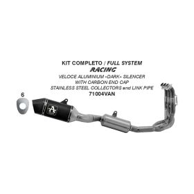 Marmitta completa ARROW racing con terminalein alluminio scuro per Triumph Tiger 660