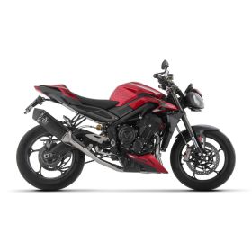 Marmitta completa ARROW racing con alluminio scuro per Triumph Street triple 765 rs