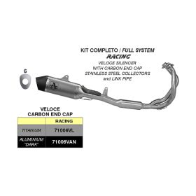 Échappement en titane ARROW Racing complet pour Kawasaki Ninja 650