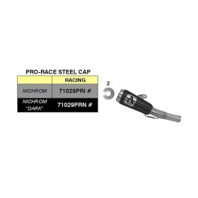 Marmitta slip-on ARROW pro-race nichrom scuro per Honda Cb 500 f