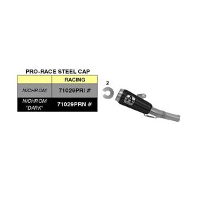 Échappement slip-on ARROW pro-race dark nichrome pour Honda Cbr 500 r