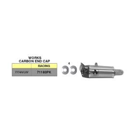 Échappement slip-on ARROW en titane avec embout en carbone pour Ducati Streetfighter v2