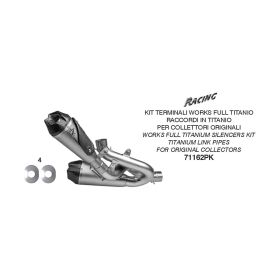 Silencieux ARROW slip-on en titane avec connecteurs en titane pour Ducati Streetfighter V4