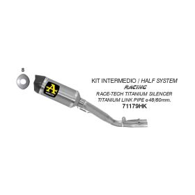 Échappement en titane ARROW Race-Tech avec connecteur pour Yamaha YZF R1