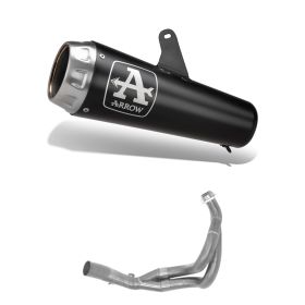ARROW Dark Nichrome Pro-Race Auspuffkit mit Rennsammlern für Kawasaki Z 650
