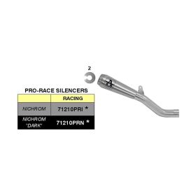 Silencieux ARROW pro-race nichrom slip-on pour Aprilia Tuono v4 1100