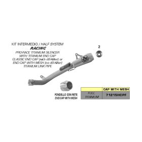 ARROW Pro-Race Titan-Auspuff mit Anschluss für Kawasaki Zx-10rr