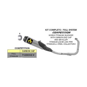 Marmitta completa ARROW competition full titanium per Kawasaki Ninja 400