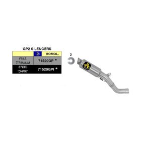 Échappement ARROW gp2 slip-on pour Aprilia RSV 4 RR RF