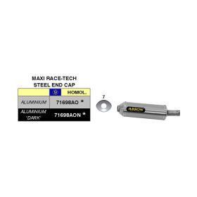 ARROW Slip-On-Auspuff Maxi Race-Tech genehmigt aus Aluminium für Kawasaki Er-6n - Er-6f
