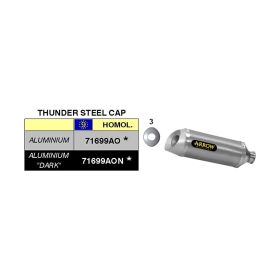 Échappement slip-on en aluminium ARROW Thunder approuvé pour Yamaha YZF R6