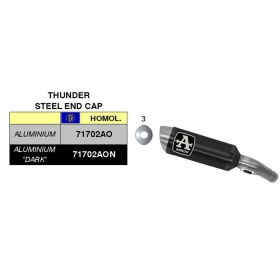 ARROW Slip-On Street Thunder Dark Auspuffkit und Sammler für Suzuki GSX-R 750 i.e