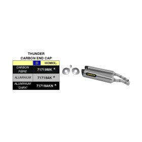 Échappement ARROW Thunder slip-on homologué en carbone avec embout pour Yamaha YZF R1