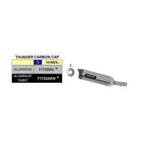 ARROW Straßen-Thunder Slip-On Auspuff aus Aluminium mit Endkappe für Honda CB 600 F Hornet