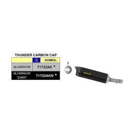 Marmitta slip-on ARROW street thunder alluminio scuro e fondello per Honda Cb 600 f hornet
