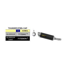 ARROW Straßen-Thunder Slip-On Auspuff dunkles Aluminium für Honda Cbr 600 f