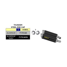 Silencieux ARROW Thunder slip-on approuvé en aluminium noir pour Ducati Monster 696