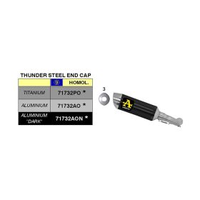 Échappement slip-on ARROW Street Thunder en aluminium noir pour Honda CB 1000 R
