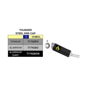 ARROW Street Thunder Slip-On Auspuff Aluminium für Suzuki SVF 650 Gladius