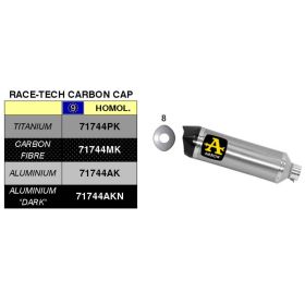 Race-Tech ARROW genehmigte Aluminium-Auspuffanlage mit Kappe und Anschluss Aprilia RSV 4