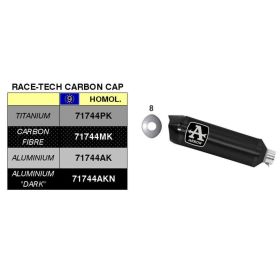 Race-Tech ARROW genehmigte Carbon-Auspuffanlage mit Endkappe und Anschluss Aprilia RSV 4