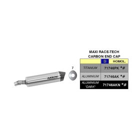 Marmitta slip-on ARROW maxi race-tech omologata alluminio e fondello per BMW F 800 r