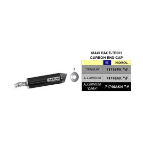 ARROW Slip-On-Auspuff Maxi Race-Tech dunkles Aluminium und Endkappe für BMW F 800 R