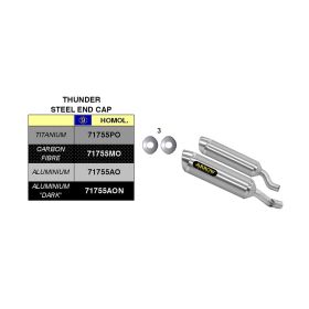 Silencieux ARROW Thunder Slip-On en aluminium approuvé pour Kawasaki Z 1000