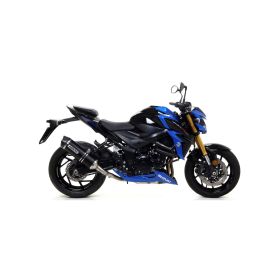 Marmitta slip-on ARROW race-tech alluminio scuro con fondello per Suzuki Gsx-s 750