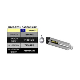 Marmitta slip-on ARROW race-tech alluminio scuro con fondello per Honda Cb 500 f