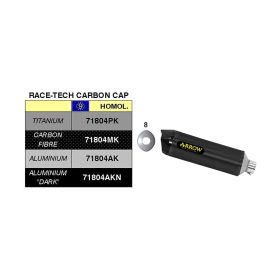 ARROW Race-Tech Slip-On-Auspuff dunkel Aluminium mit Endkappe für Honda CBR 500 R