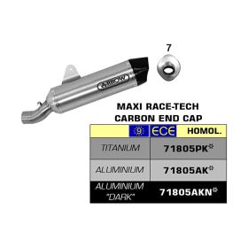 Silencieux ARROW slip-on maxi race-tech en aluminium avec embout carbu pour BMW R 1200 GS