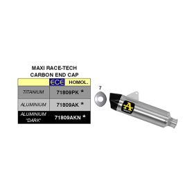 Marmitta slip-on ARROW maxi race-tech titanio con fondello per KTM 1090 adventure